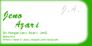 jeno azari business card